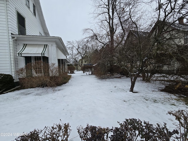 view of snowy yard