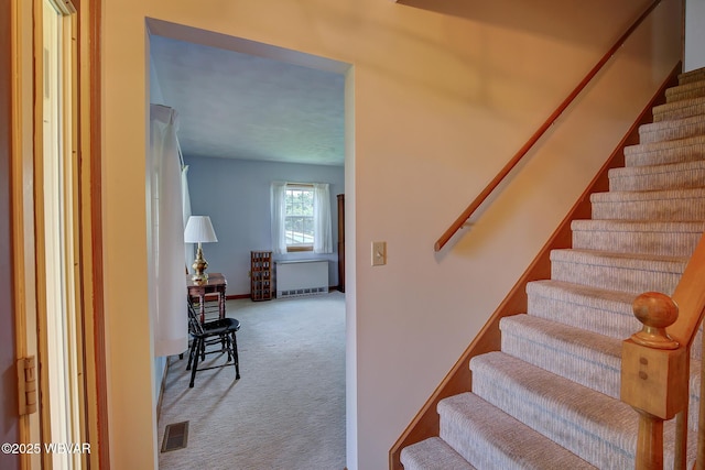 43 Hillcrest Ln, Williamsport, PA 17701 - stairs with carpet flooring and radiator