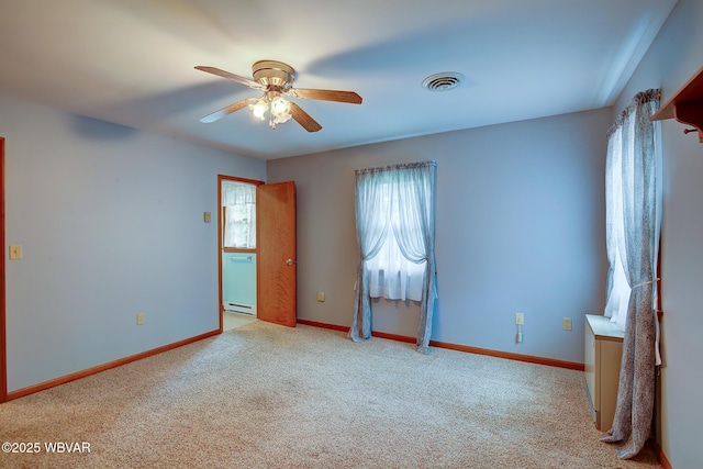 43 Hillcrest Ln, Williamsport, PA 17701 - carpeted empty room featuring a ceiling fan and baseboards