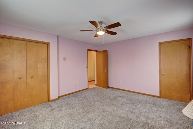 43 Hillcrest Ln, Williamsport, PA 17701 - unfurnished bedroom with carpet, a closet, and a ceiling fan