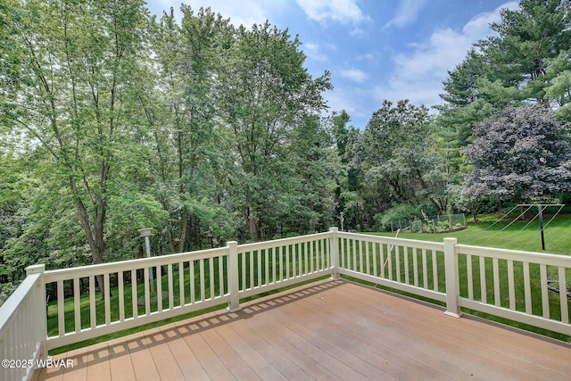 43 Hillcrest Ln, Williamsport, PA 17701 - wooden deck with a yard