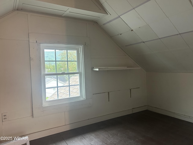 2401 Linn St, Williamsport, PA 17701 - additional living space with lofted ceiling and dark wood finished floors