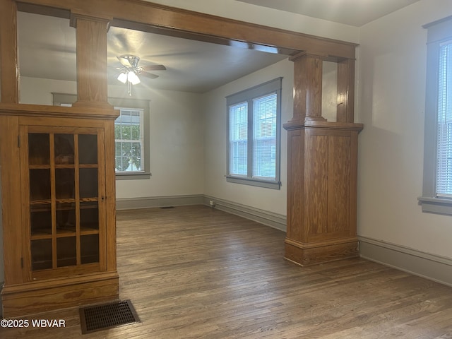 2401 Linn St, Williamsport, PA 17701 - interior space with a wealth of natural light, visible vents, and wood finished floors