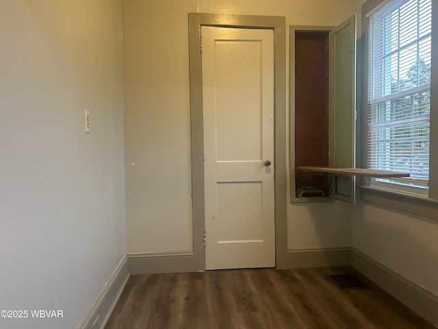 2401 Linn St, Williamsport, PA 17701 - empty room with visible vents, wood finished floors, and baseboards