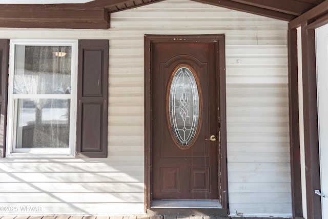 view of doorway to property