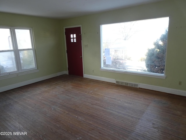 foyer featuring dark hardwood / wood-style floors