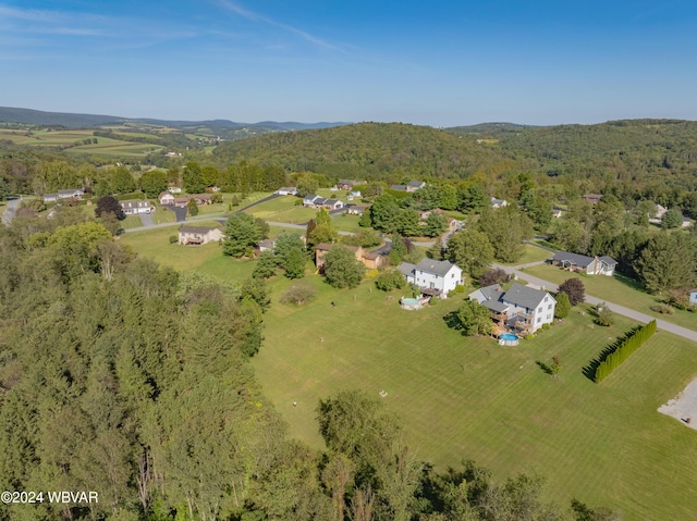 aerial view featuring a rural view