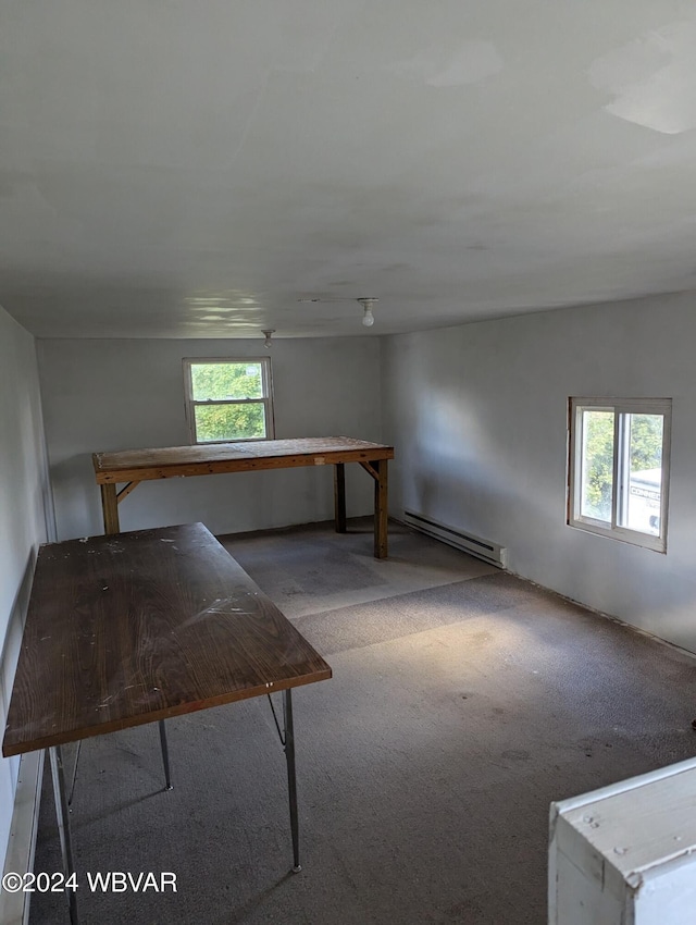 117 Kendall Ave, Jersey Shore, PA 17740 - basement with baseboard heating and carpet