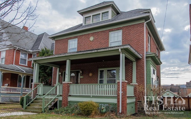 view of front facade with covered porch