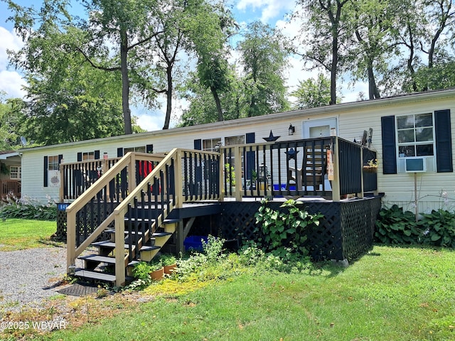 442 Mcelhattan Dr, Lock Haven, PA 17745 - rear view of property with a deck and a yard