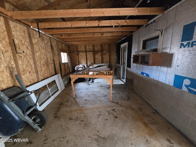 misc room featuring concrete flooring