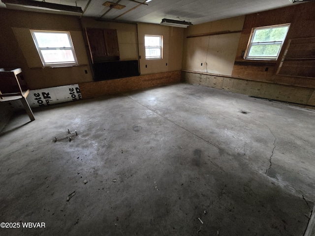 basement with a healthy amount of sunlight