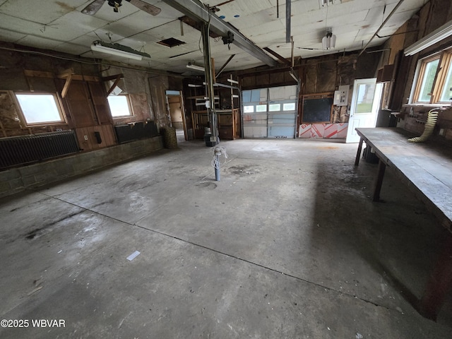 garage featuring electric panel