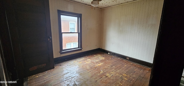 empty room featuring hardwood / wood-style floors