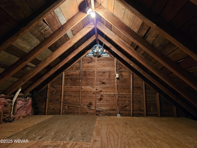 view of attic