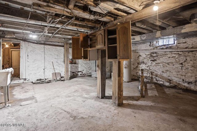152 Carpenter St, Dushore, PA 18614 - unfinished basement with water heater