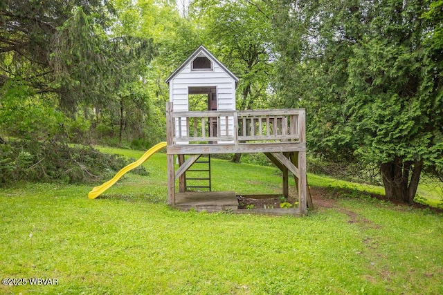 152 Carpenter St, Dushore, PA 18614 - view of outdoor structure featuring a playground