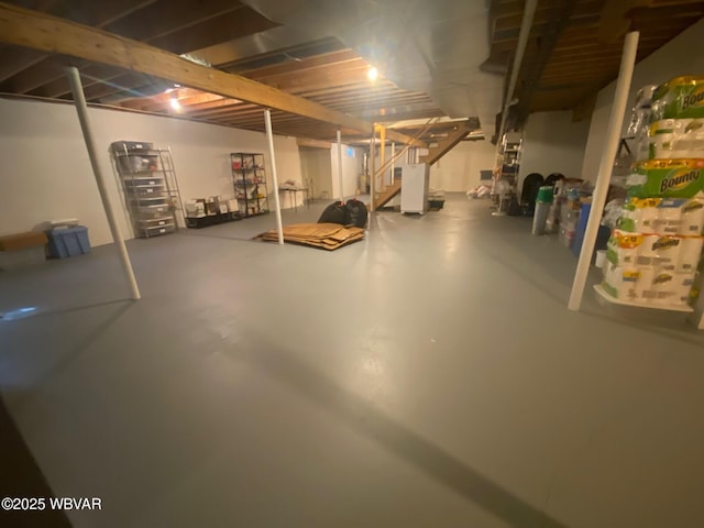 29 S Parsons Dr, Mill Hall, PA 17751 - unfinished below grade area with stairway