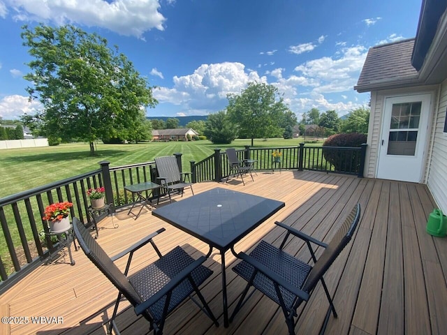 29 S Parsons Dr, Mill Hall, PA 17751 - deck with outdoor dining area and a lawn