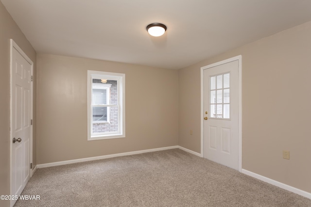 view of carpeted empty room