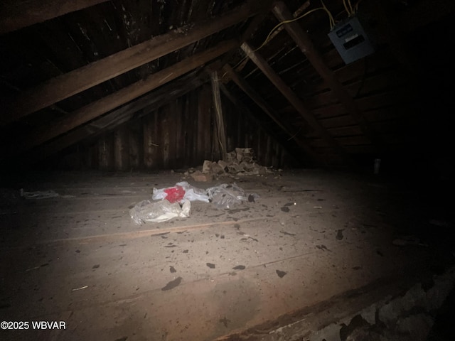 view of attic