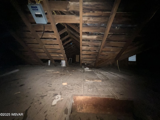 view of attic