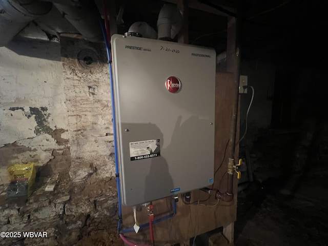 utilities featuring tankless water heater