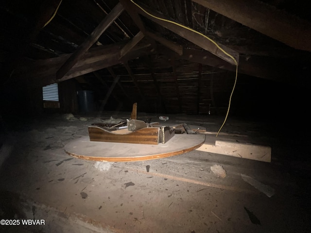 view of attic