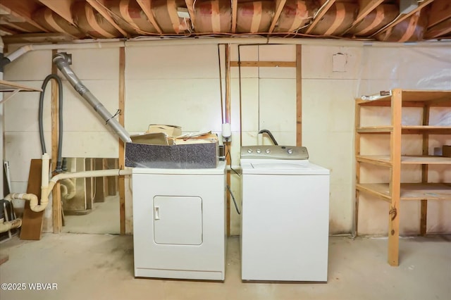 laundry area featuring washer and dryer