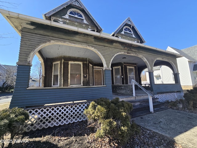 view of front of home with a porch