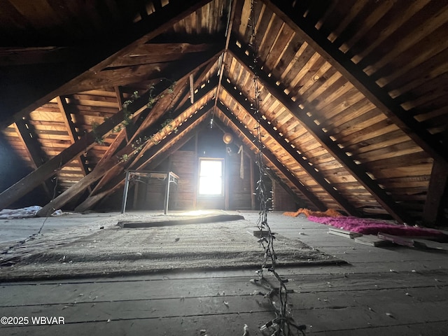 view of attic