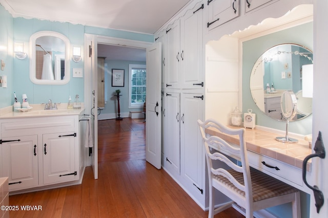 320 Carpenters Ln, Pennsdale, PA 17756 - full bathroom with hardwood / wood-style flooring and vanity
