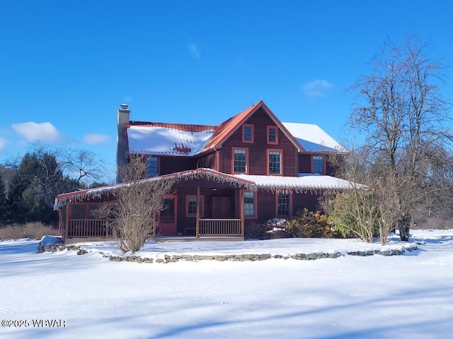 view of front facade with a porch