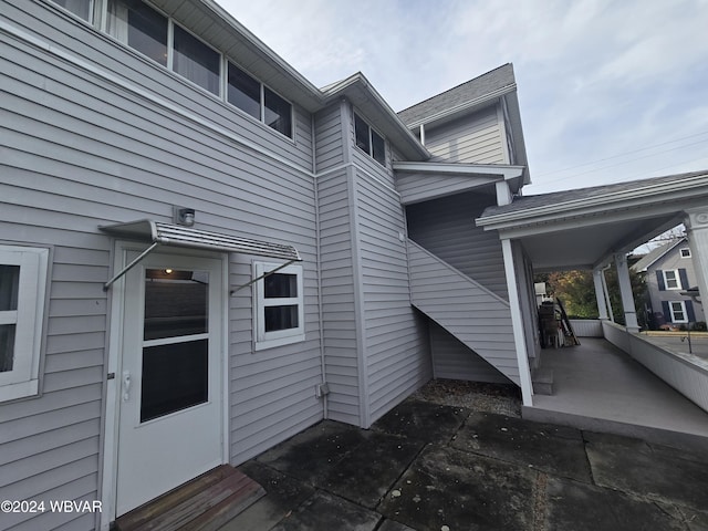 exterior space with covered porch