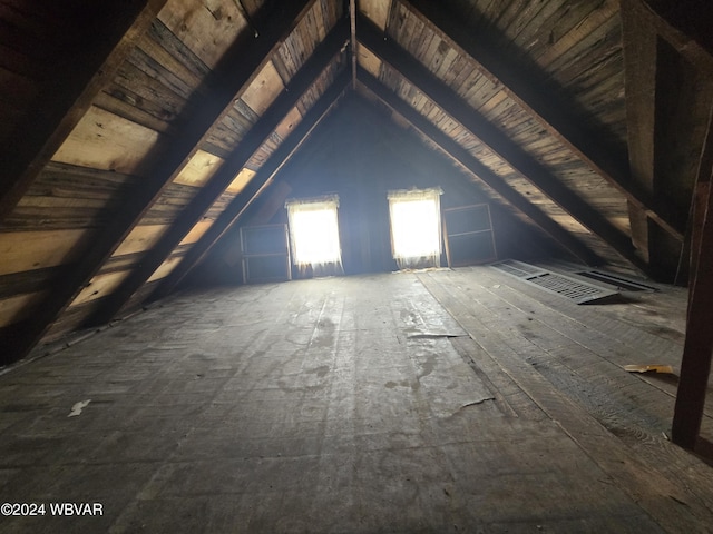 view of attic