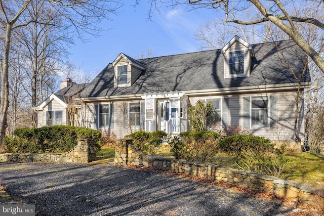 view of cape cod house