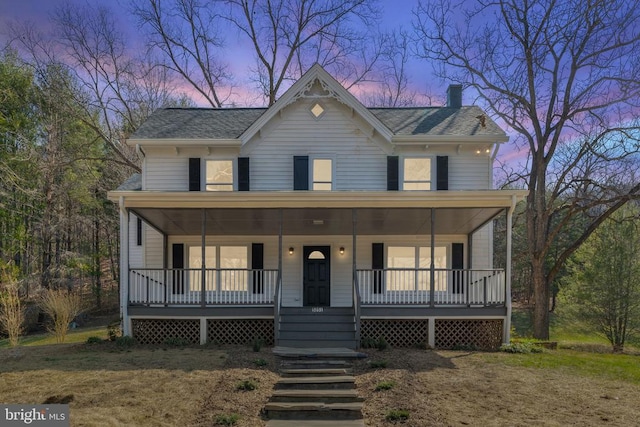 view of front of house with a porch