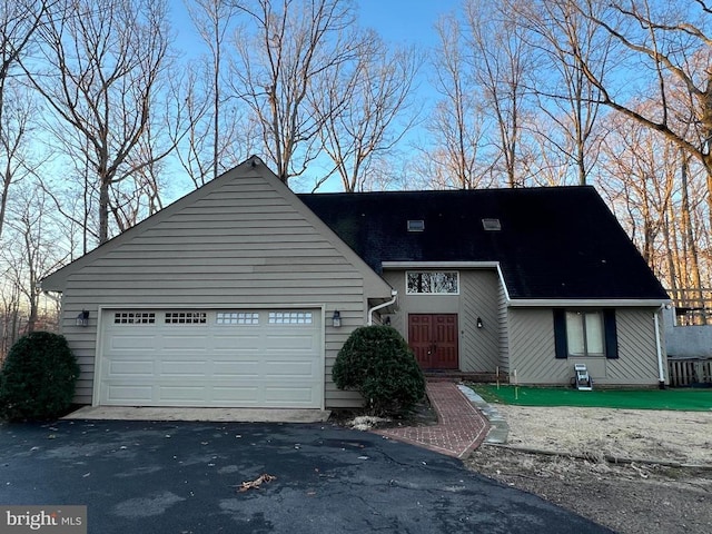 view of front of house featuring a garage