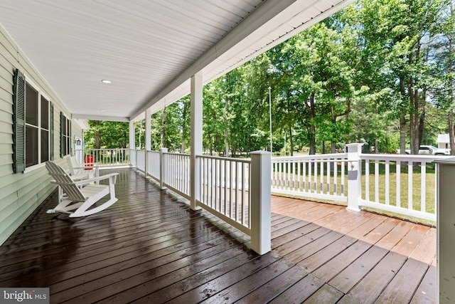 view of wooden terrace