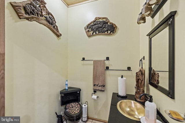 bathroom featuring tile patterned floors and sink