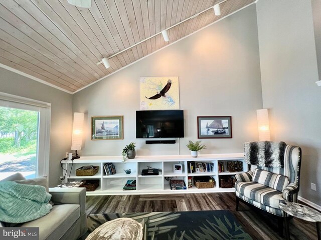 living room featuring ceiling fan, light hardwood / wood-style floors, and lofted ceiling