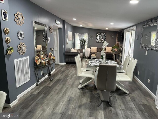 bedroom with wood-type flooring