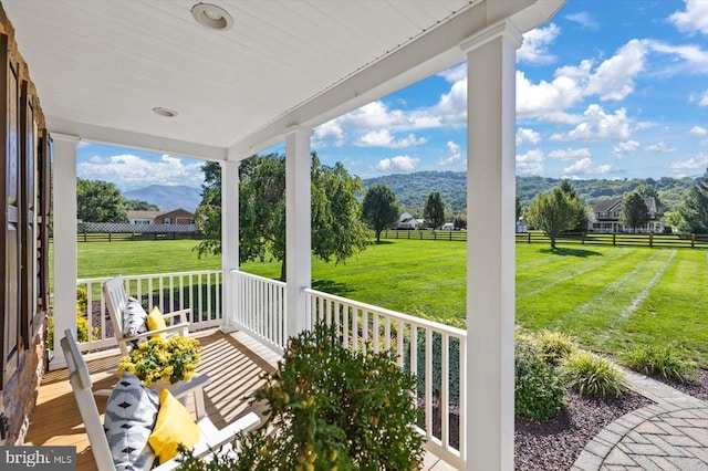 exterior space with a mountain view