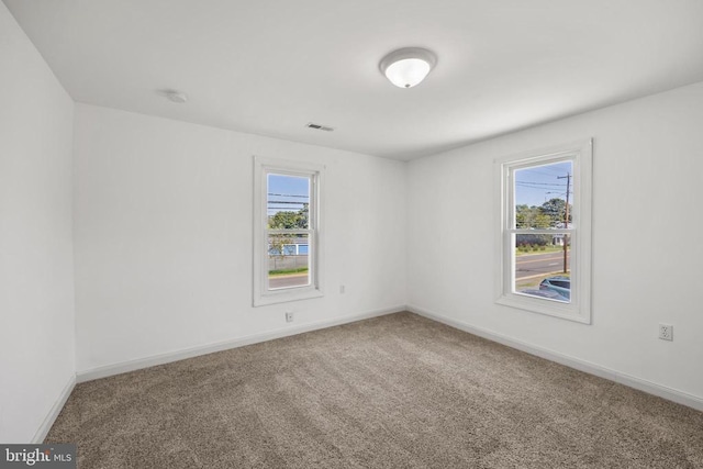 carpeted empty room featuring a healthy amount of sunlight