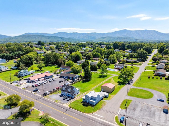 bird's eye view featuring a mountain view