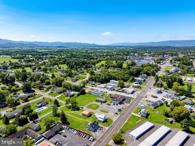 aerial view featuring a mountain view