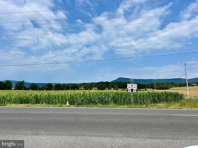 view of road with a mountain view