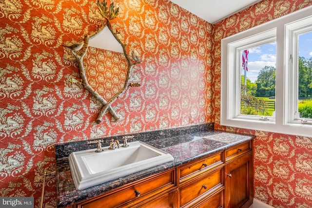 bathroom with vanity