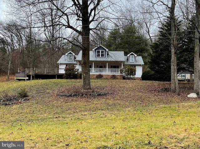 view of cape cod home