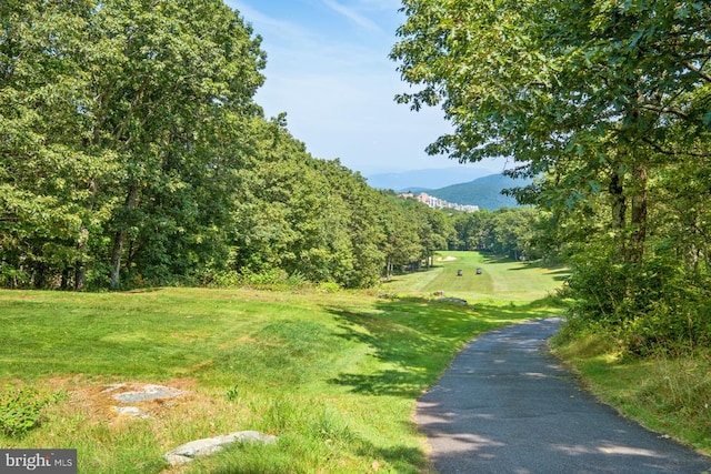 view of road featuring a mountain view